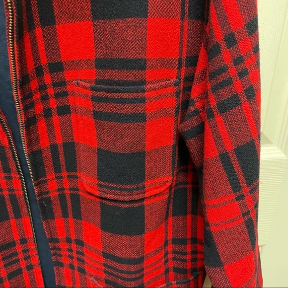 Scapa of Scotland wool blend red flannel shacket - Picture 4 of 9